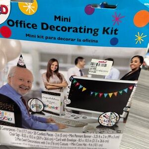 Officially Retired mini office decorating kit all new 2 centerpieces 20 conf